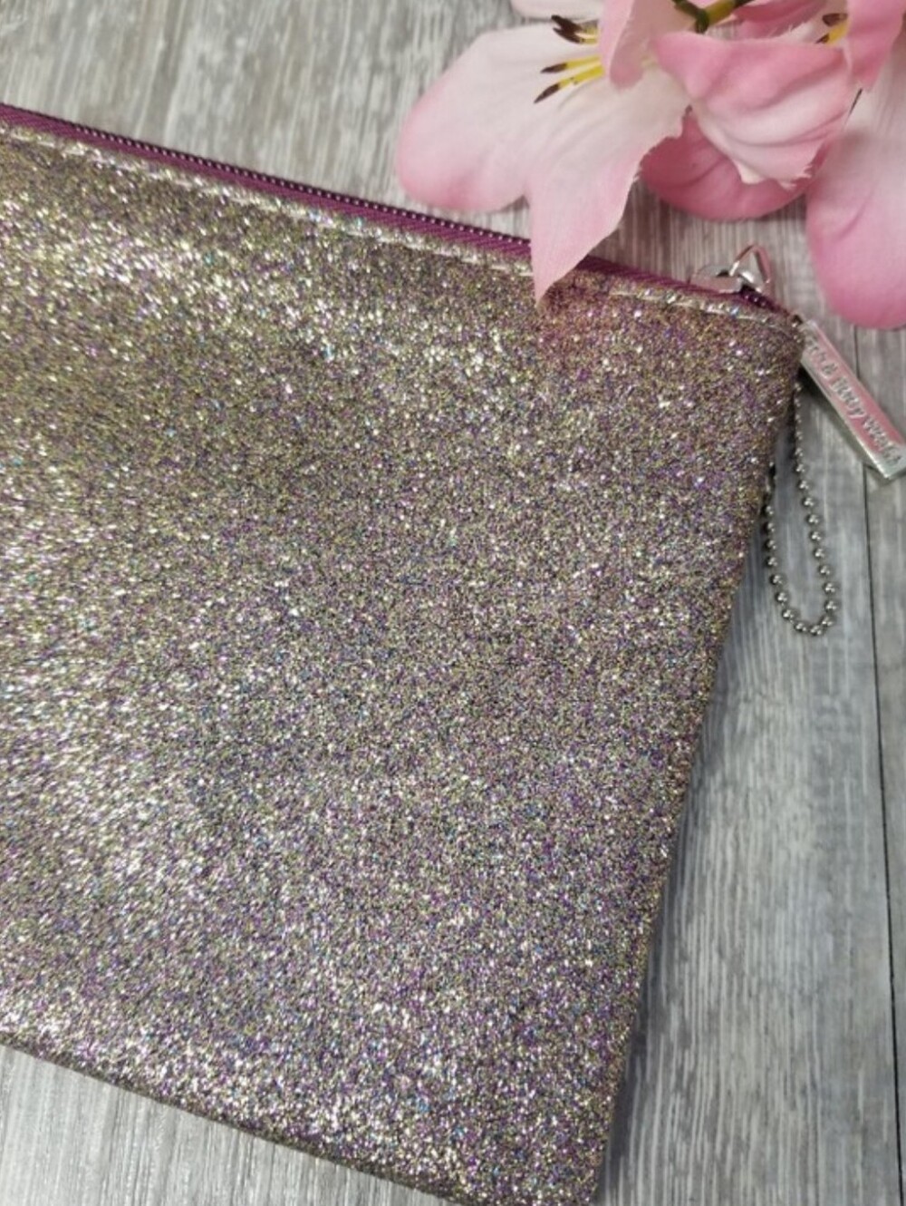 BBW Pink Glitter Clutch Bag